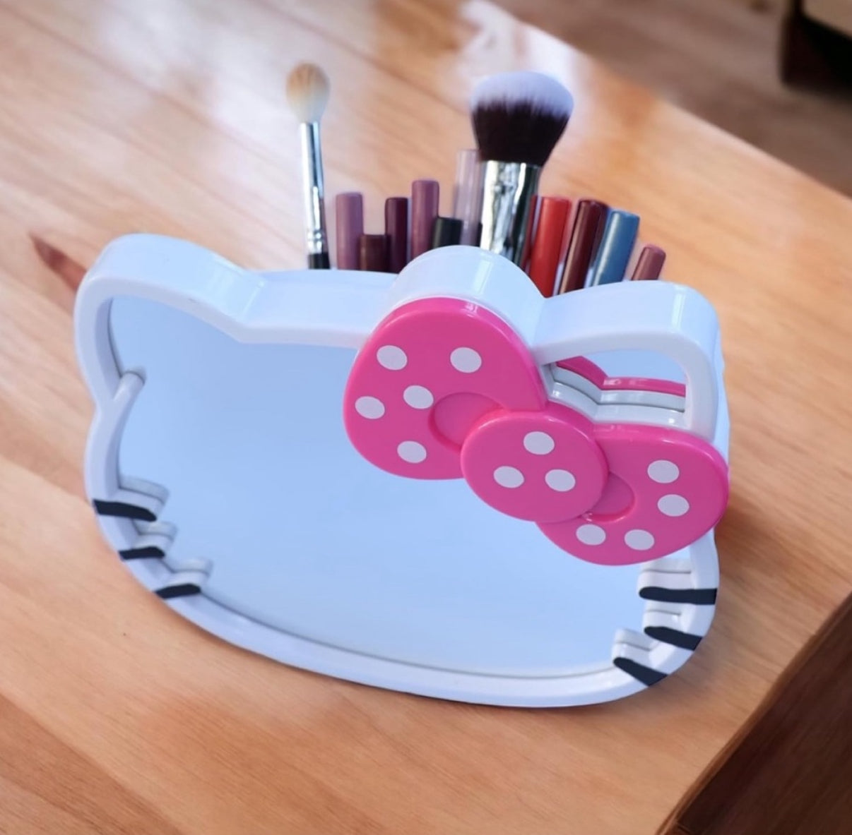 Cute Kitty Make Up Storage Mirror
