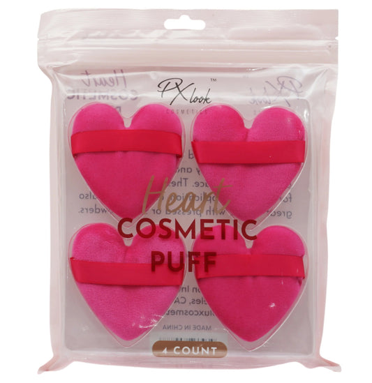Heart Cosmetic Puff Set (4 Count)